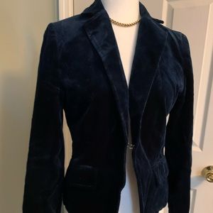 J CREW velvet blazer with clasp
